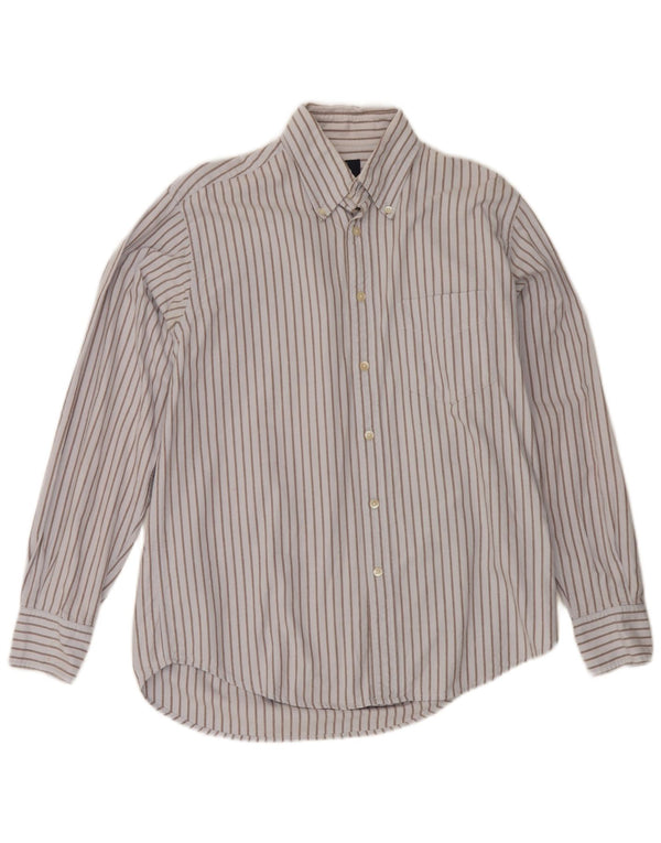 Camicia Uomo Boggi Cotone Rigato Blu Medio