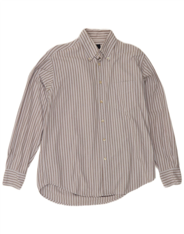 Camicia Uomo Boggi Cotone Rigato Blu Medio