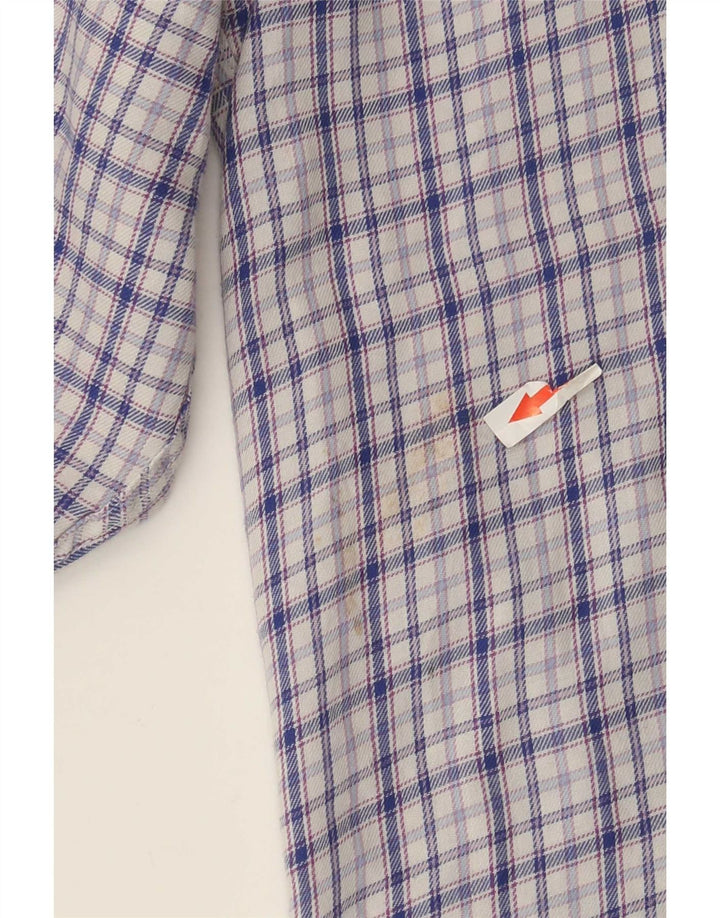 Camicia da uomo in flanella James Pringle, poliestere a quadri grandi blu