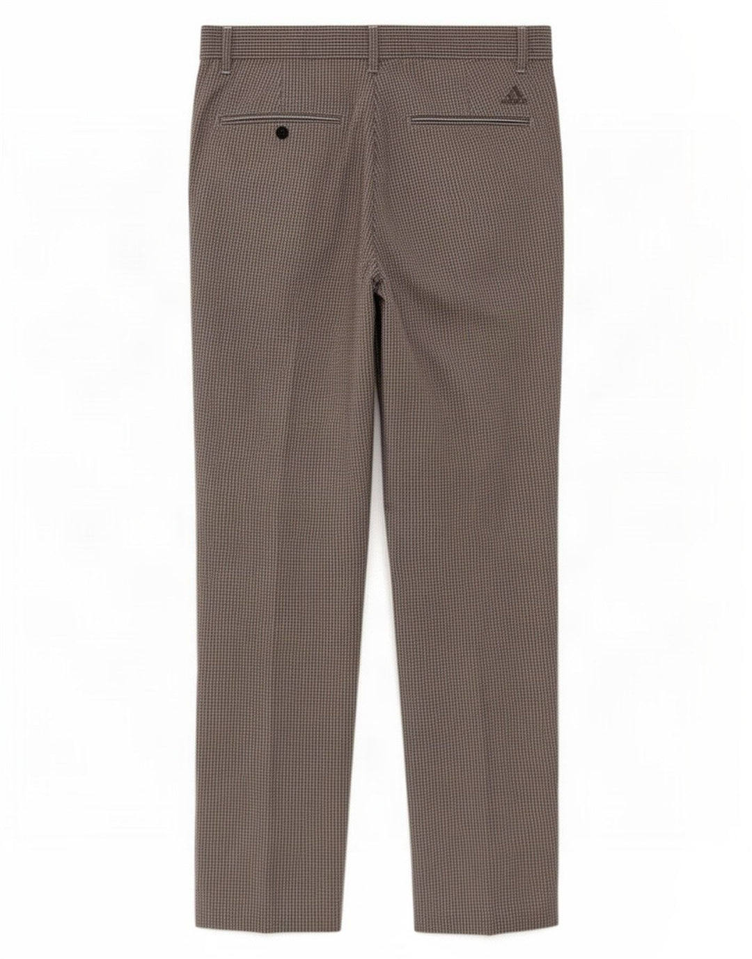 Pantaloni chino dritti da uomo Adidas W32 L30 poliestere a quadretti grigi