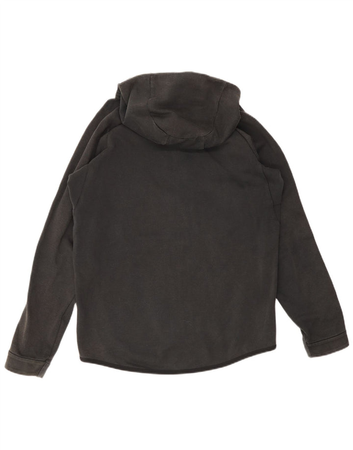 Maglione con cappuccio e zip da uomo NIKE in cotone grigio medio