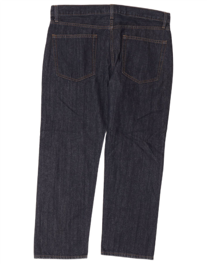 Jeans dritti da uomo Marks & Spencer W36 L29 cotone blu navy