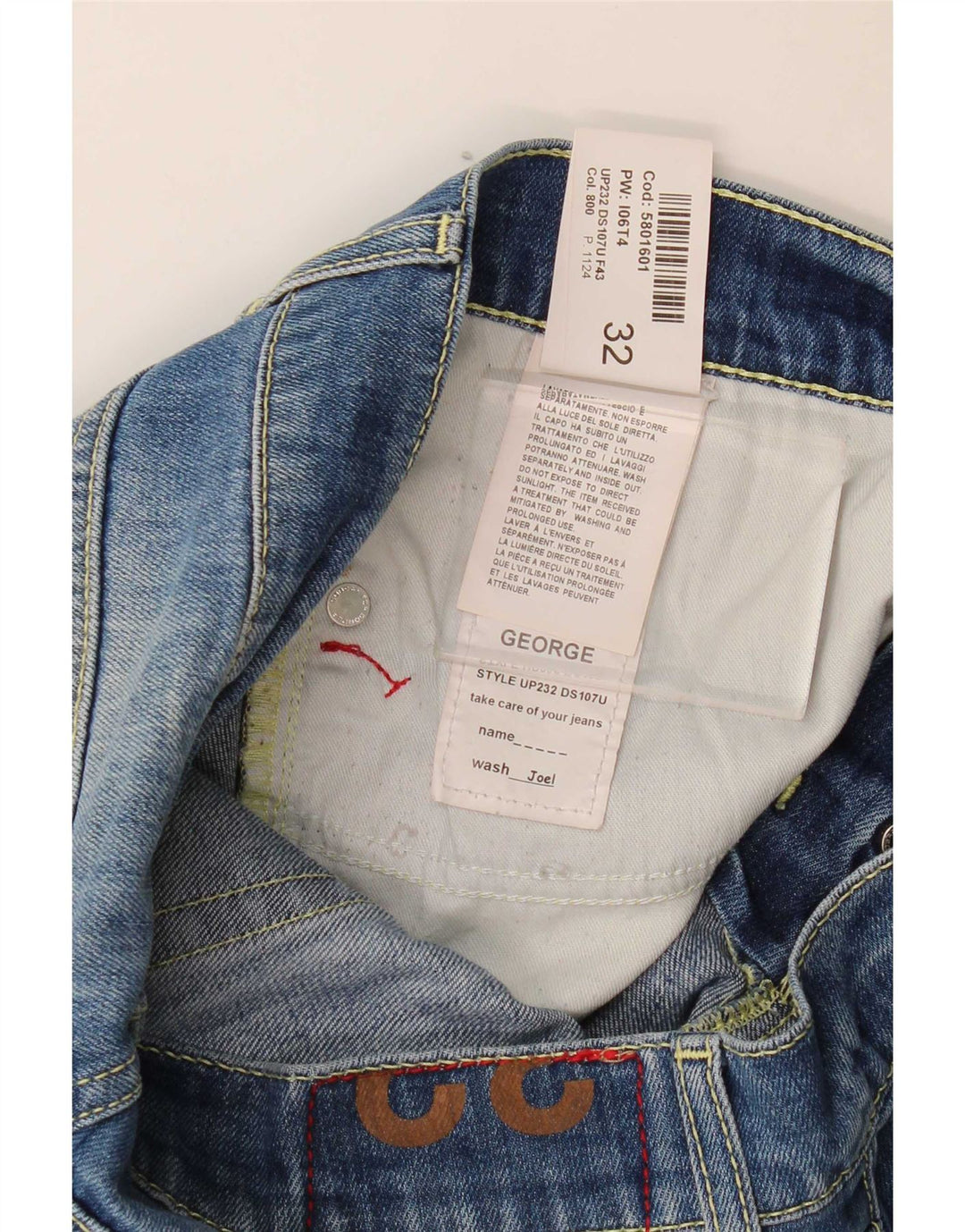 Dondup Jeans slim effetto consumato da donna W32 L32 cotone blu