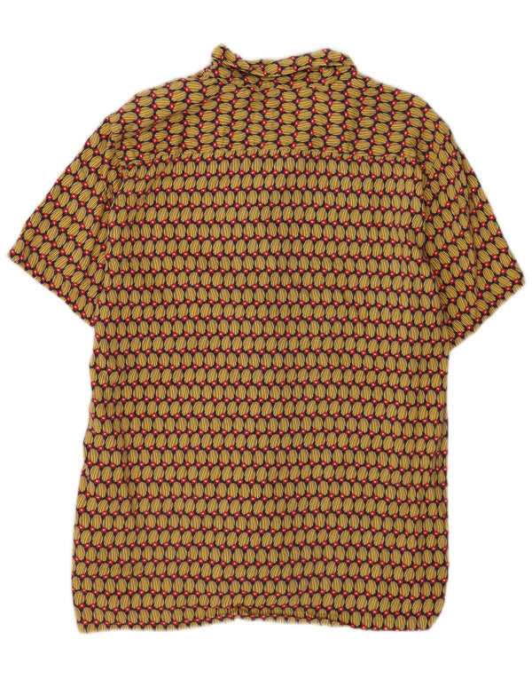 Levi's Camicia a maniche corte da uomo con motivo astratto, Lyocell giallo medio