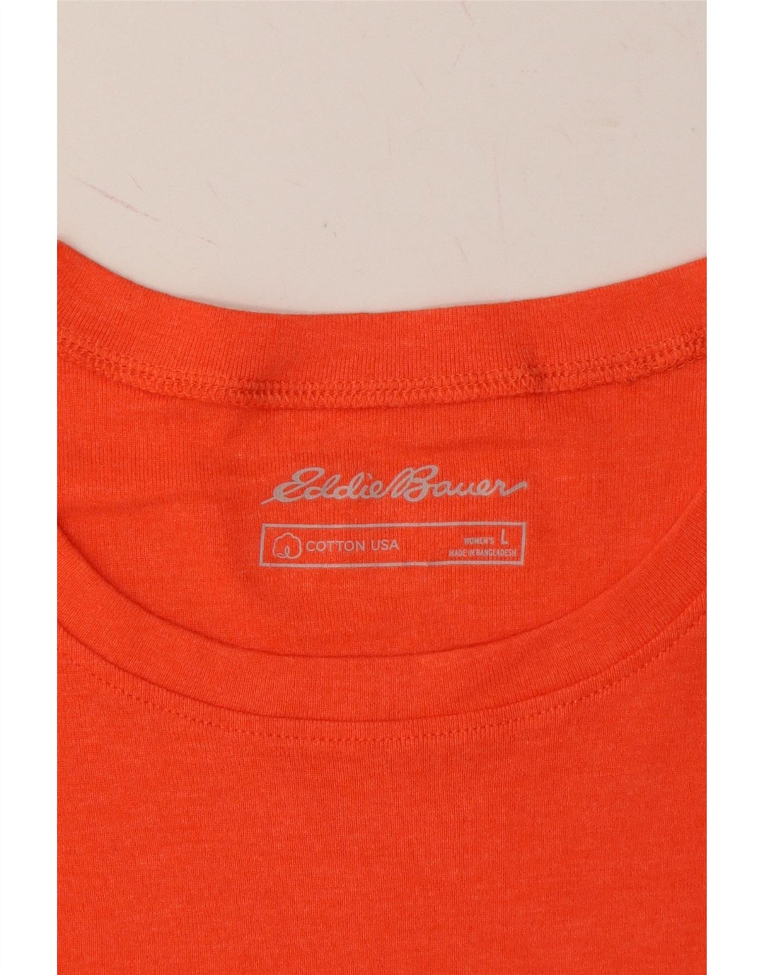 EDDIE BAUER Womens Top Long Sleeve UK 16 Large Orange Cotton Vintage Eddie Bauer and Second-Hand Eddie Bauer from Messina Hembry 