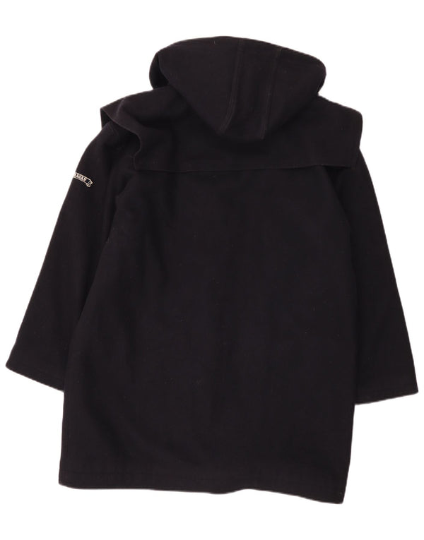 Ouragan Womens Hooded Duffle Capelet Coat IT 42 Medium Navy Blue Wool