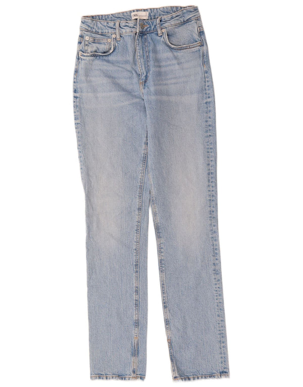Jeans slim a vita alta da donna Zara EU 38 Small W28 L32 cotone blu