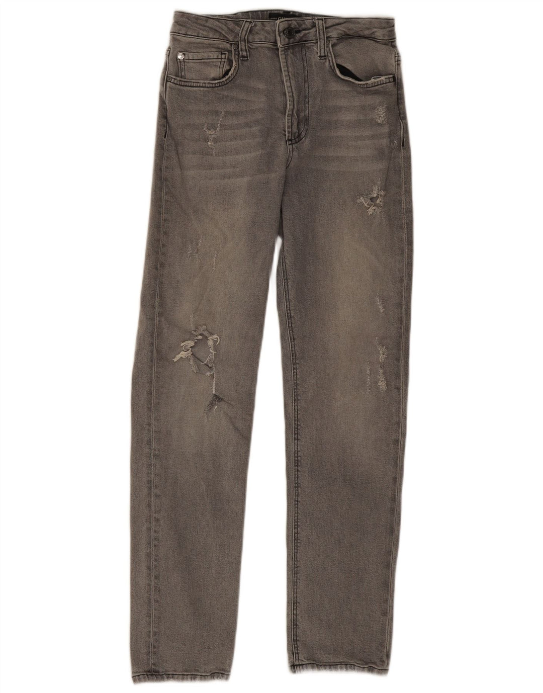Jeans skinny dritti effetto consumato da donna Guess W27 L28 poliestere grigio