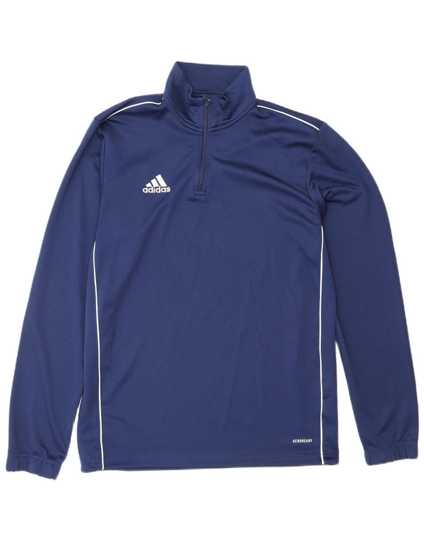 Top da tuta ADIDAS Aeroready Zip Neck Pullover blu navy medio