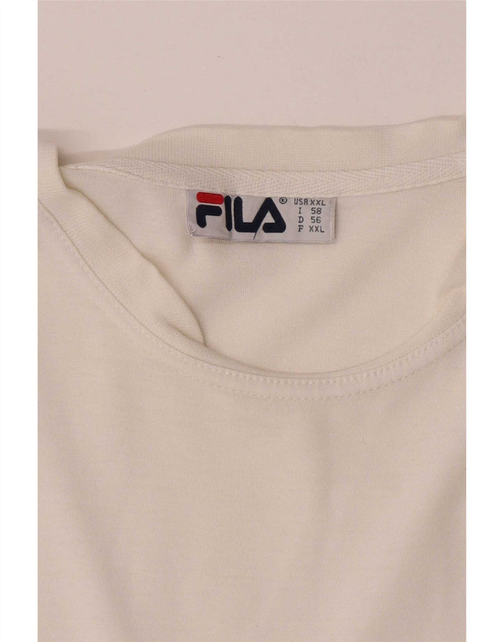 Maglietta Fila da uomo Top 2XL in cotone bianco