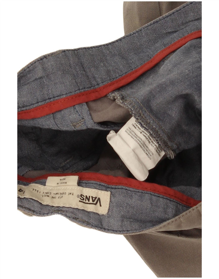 Pantaloncini chino da uomo Vans W34 Large in cotone grigio