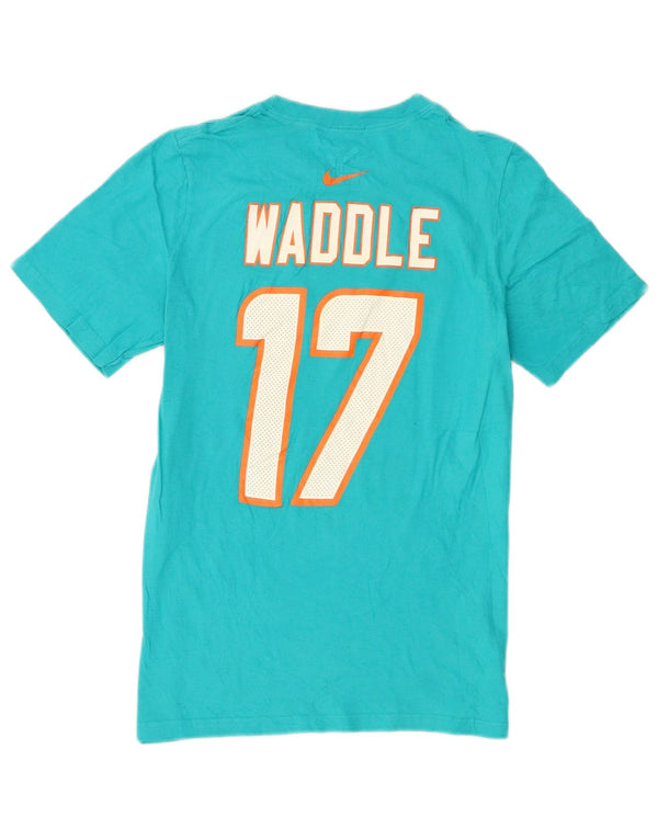 T-shirt grafica da donna Nike Miami Dolphins Top UK 14 Large turchese cotone
