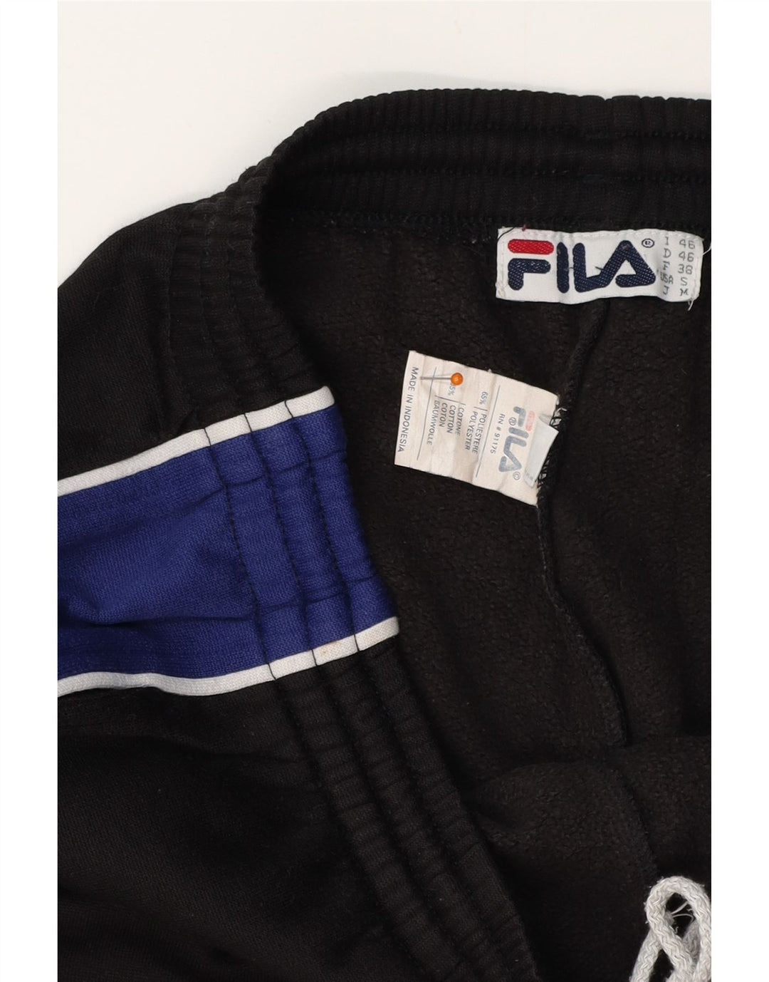 Pantaloni da tuta da uomo FILA piccoli in poliestere color block nero