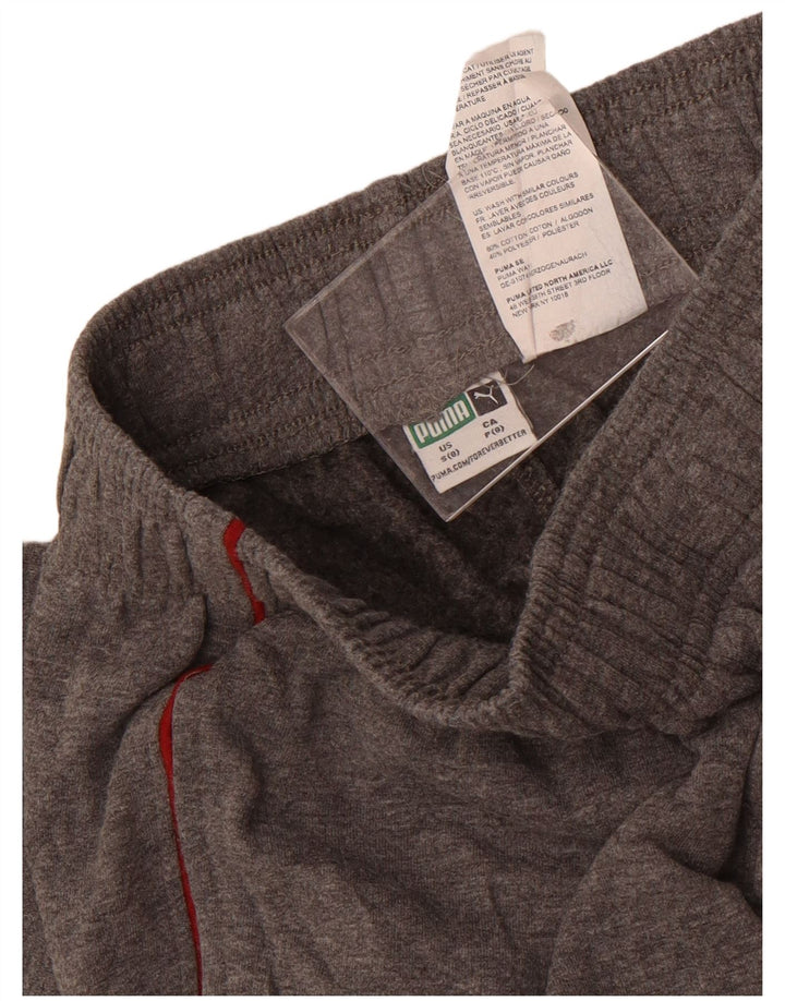 Pantaloni della tuta da ragazzo Puma Joggers 7-8 anni piccoli in cotone grigio