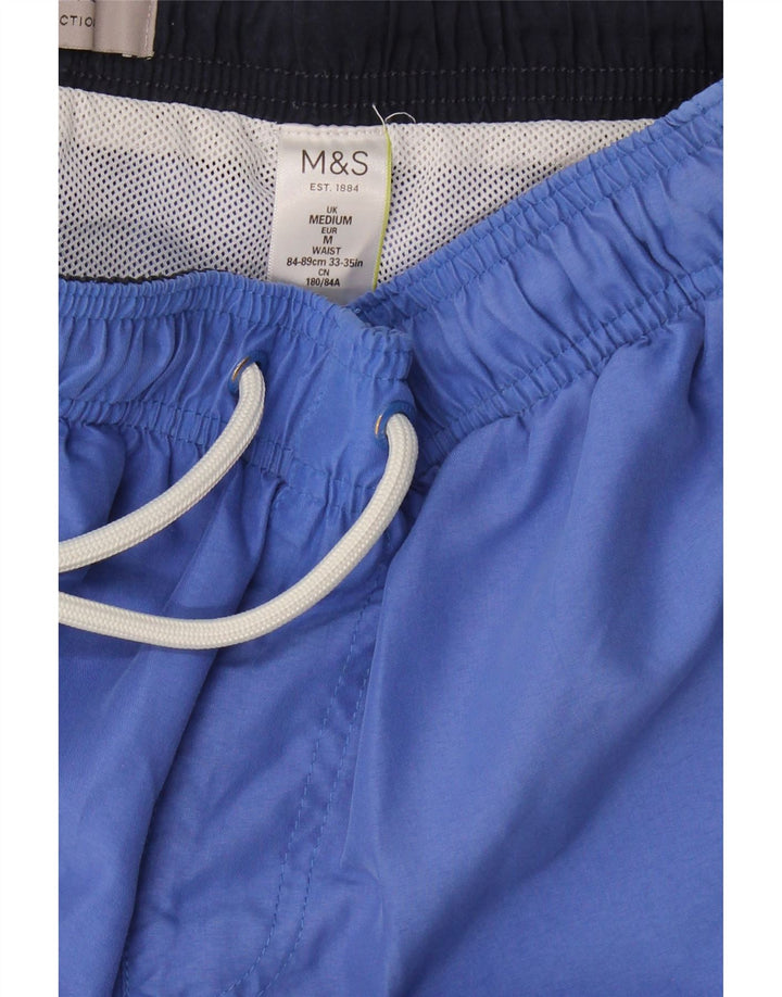 MARKS & SPENCER Mens Swimming Shorts Medium Blue Polyester Vintage Marks & Spencer and Second-Hand Marks & Spencer from Messina Hembry 