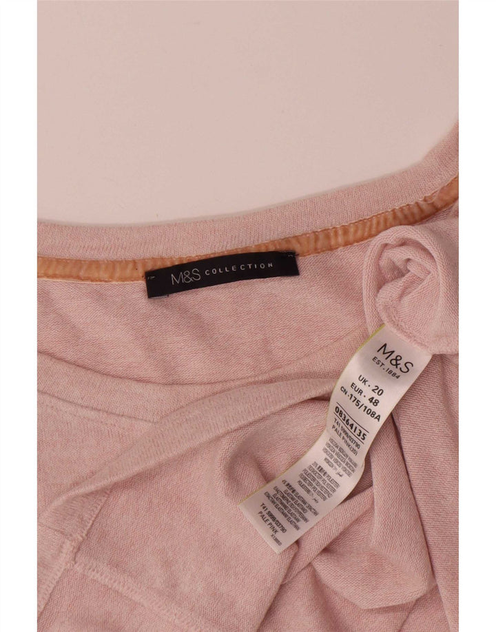 T-shirt da donna Marks & Spencer Top UK 20 2XL viscosa rosa