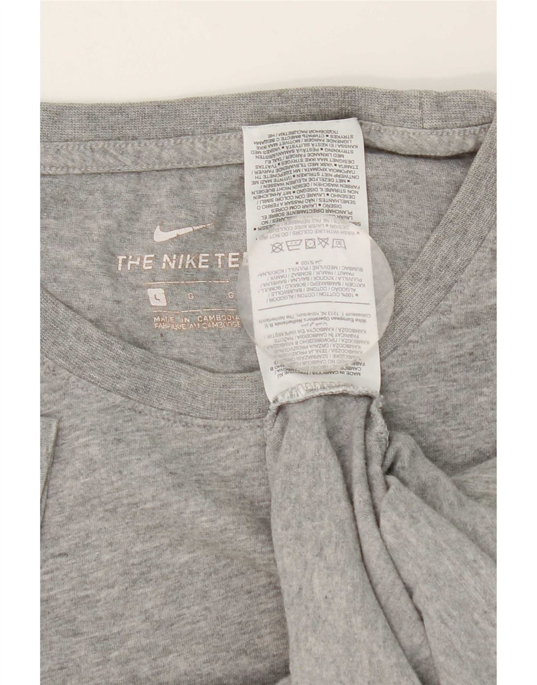 T-shirt da uomo Nike Top grande in cotone grigio