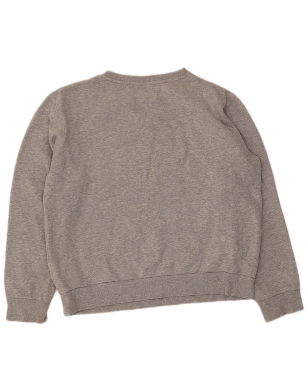 Felpa oversize con grafica da donna Ellesse, maglione UK 10, piccola grigia chiazzata