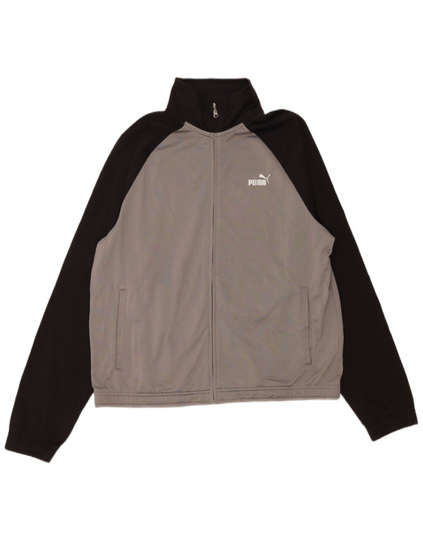 Giacca da tuta da uomo PUMA XL Poliestere color block grigio