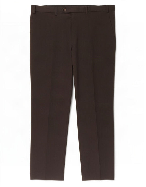 Pantaloni casual dritti da uomo Marks & Spencer W38 L31 lana marrone
