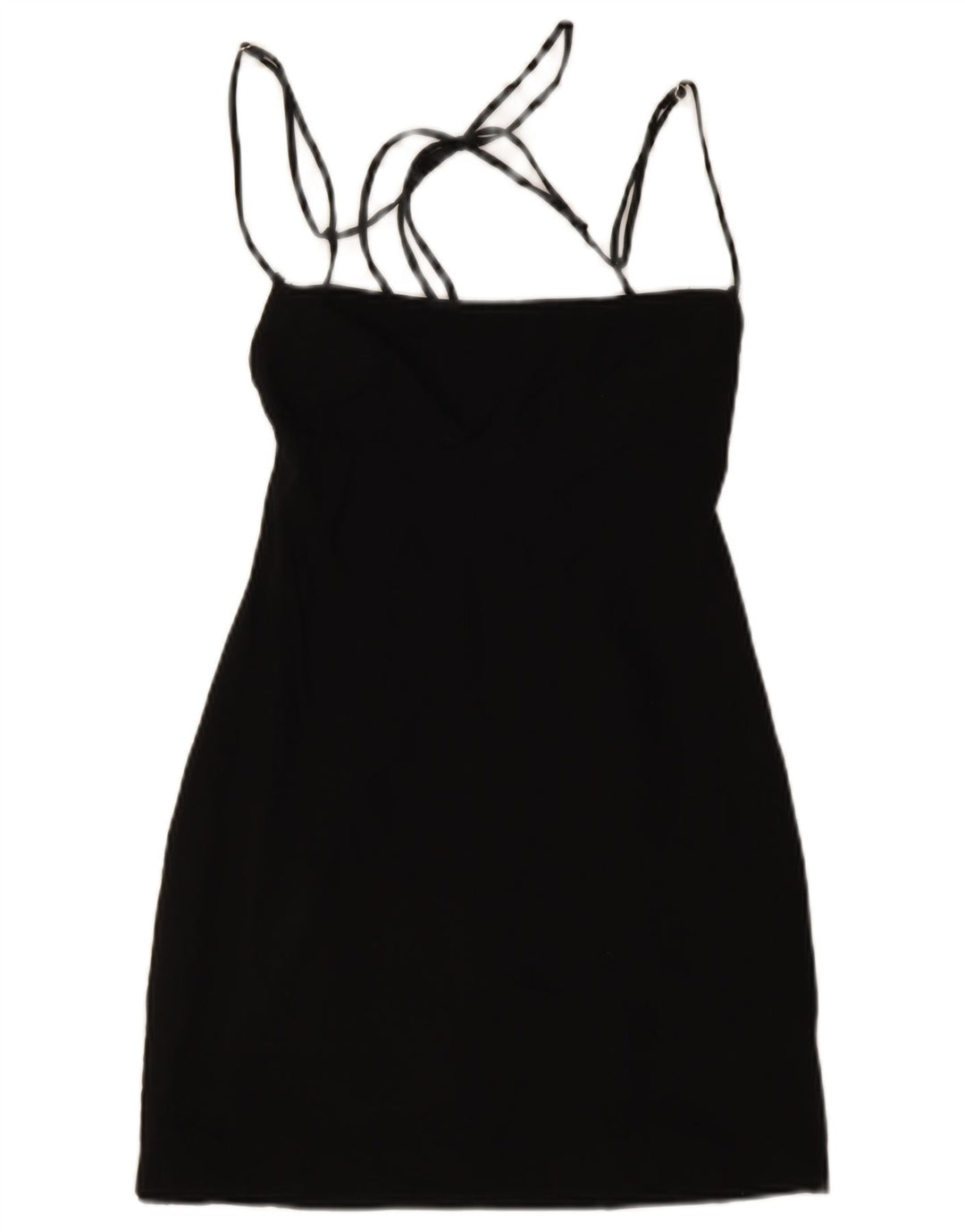 Mini abito con spalle scoperte Zara da donna UK 14 medio nero