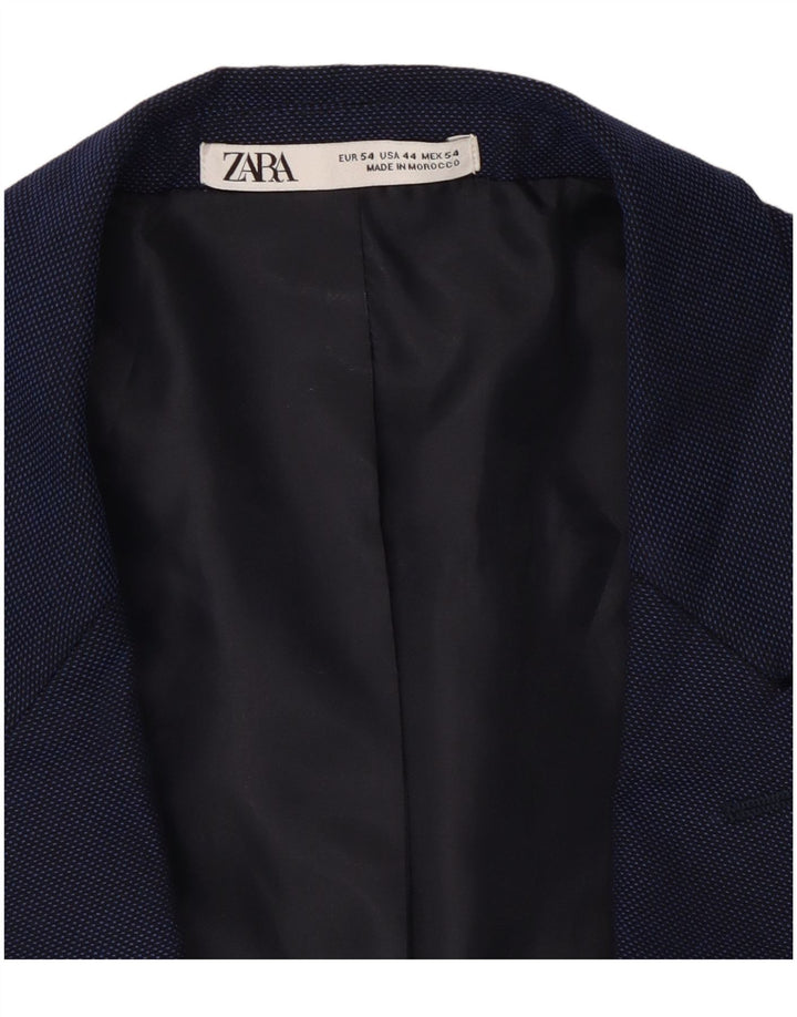 Giacca blazer da uomo a 1 bottone Zara EU 54 XL blu navy