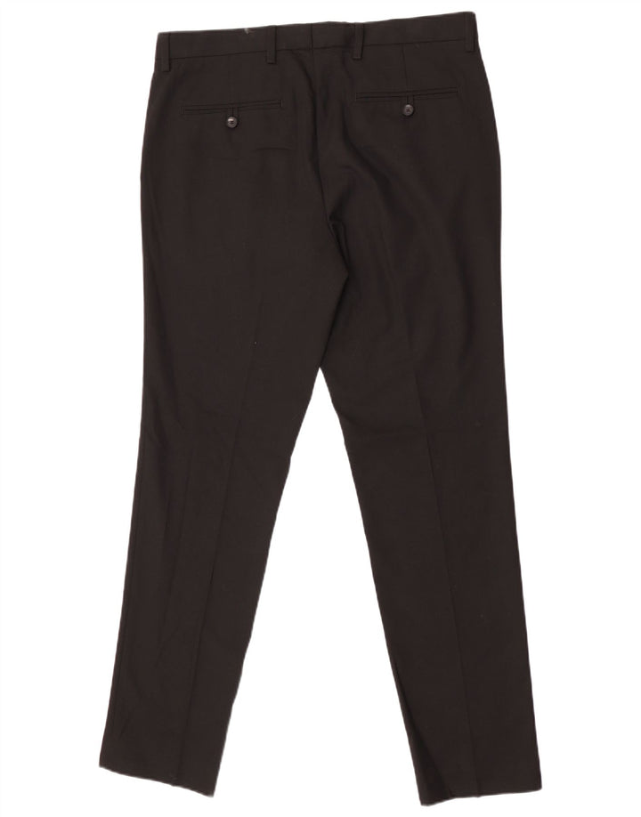 Pantaloni da abito skinny da uomo Marks & Spencer W34 L31 poliestere nero