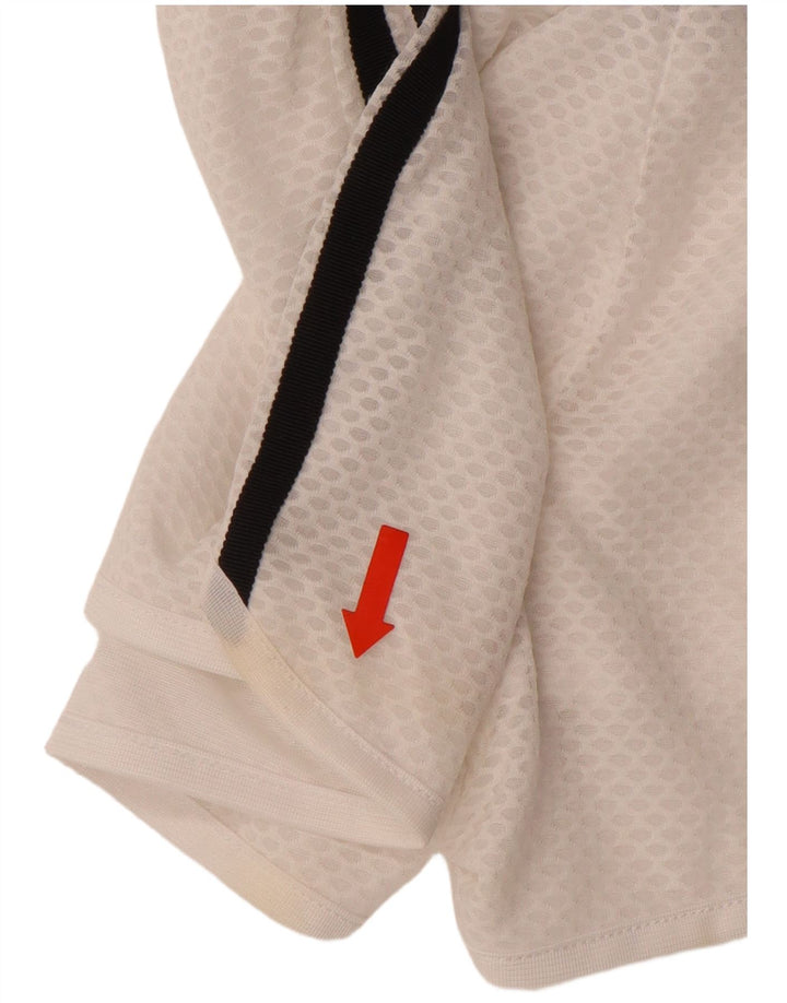 Pantaloncini sportivi ADIDAS da donna UK 8 piccoli poliestere bianco