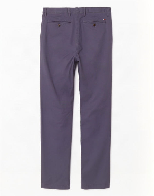 Pantaloni chino dritti da uomo Tommy Hilfiger W36 L32 in cotone blu