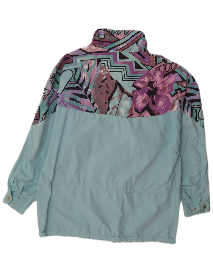 Impermeabile oversize da donna Maser M UK 10 piccolo turchese geometrico