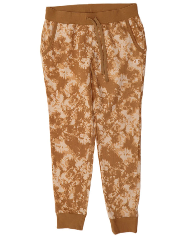 Pantaloni da tuta da donna Champion Joggers UK 10 Small Marrone Tie Dye Cotton