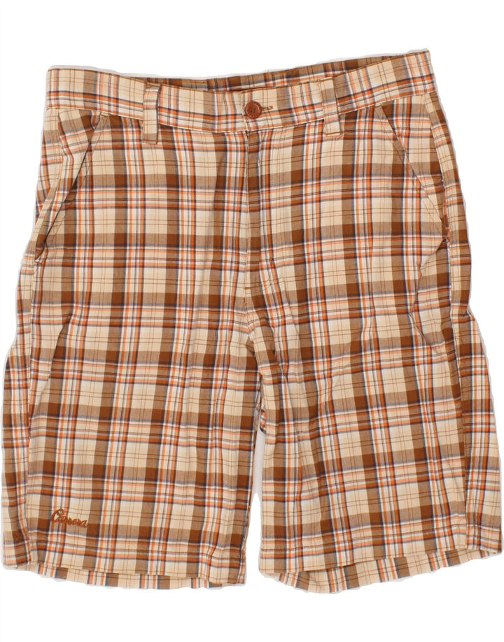 CARRERA Womens Chino Shorts IT 48 Medium W32  Brown Check Cotton Vintage Carrera and Second-Hand Carrera from Messina Hembry 