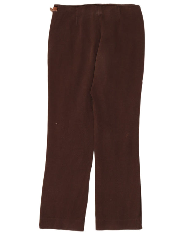 Pantaloni casual dritti da donna Dkny US 8 medi W32 L30 cotone marrone