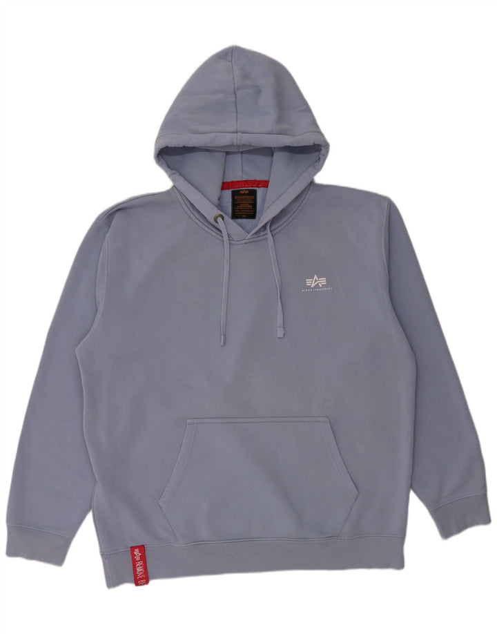 Felpa con cappuccio da uomo Alpha Industries 3XL blu