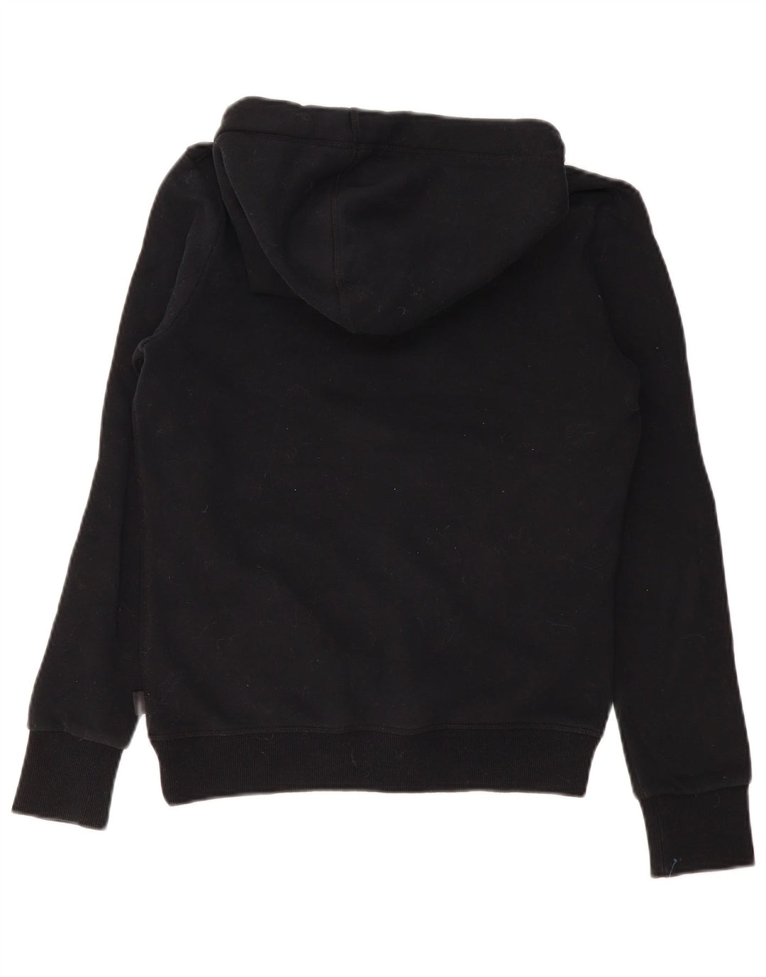 Felpa con cappuccio grafica da donna Superdry UK 12 cotone nero medio