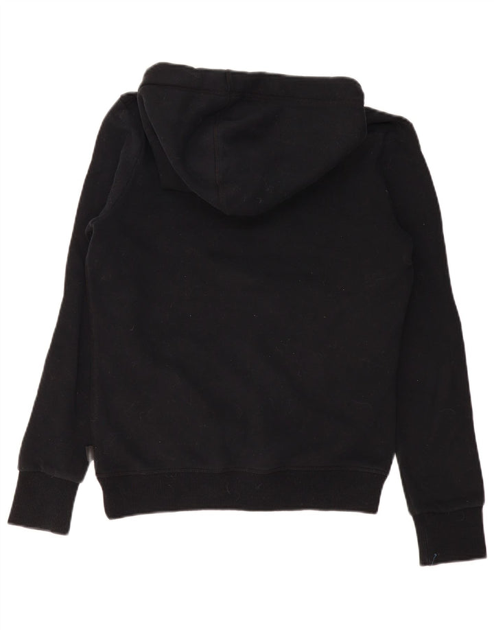 Felpa con cappuccio grafica da donna Superdry UK 12 cotone nero medio