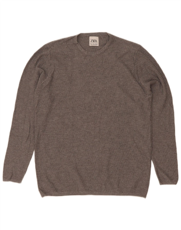 Maglione maglione girocollo da uomo Zara piccolo grigio