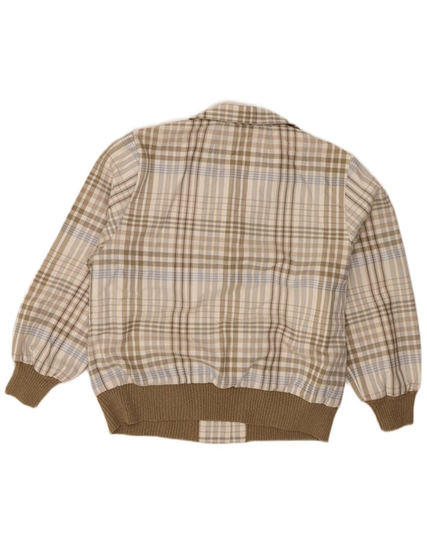 Giubbotto bomber da donna vintage IT 44 Poliestere a quadri verde medio