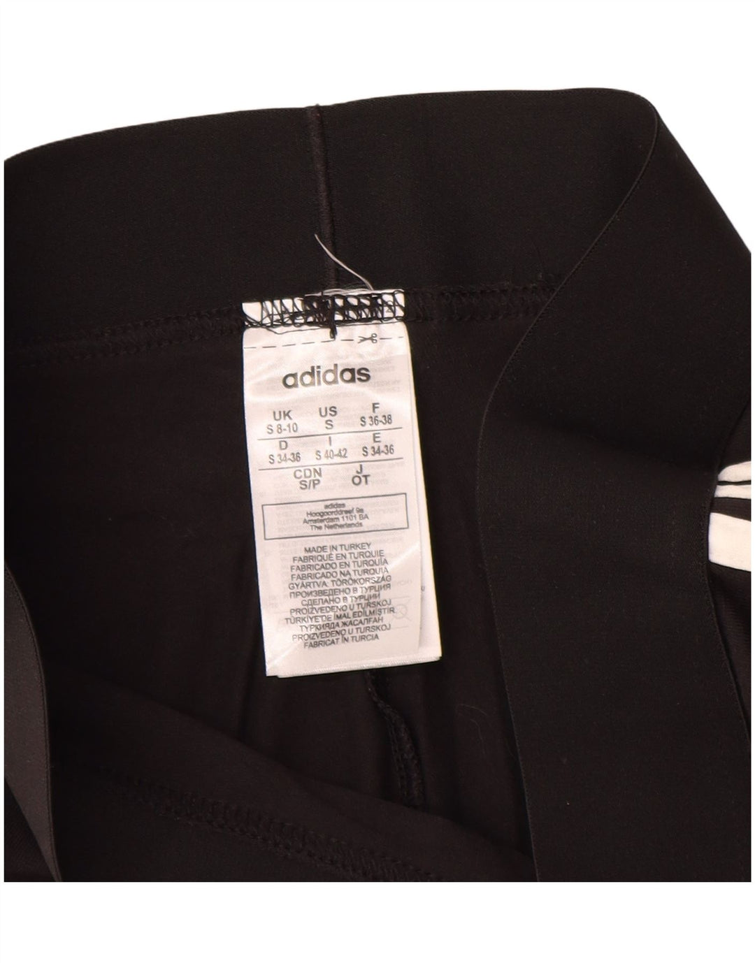 Leggings da donna ADIDAS UK 8/10 piccolo cotone nero