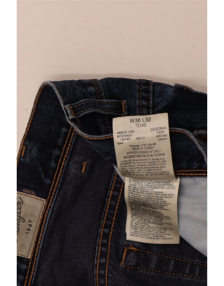 Jeans dritti da uomo Texas WRANGLER W38 L32 cotone blu