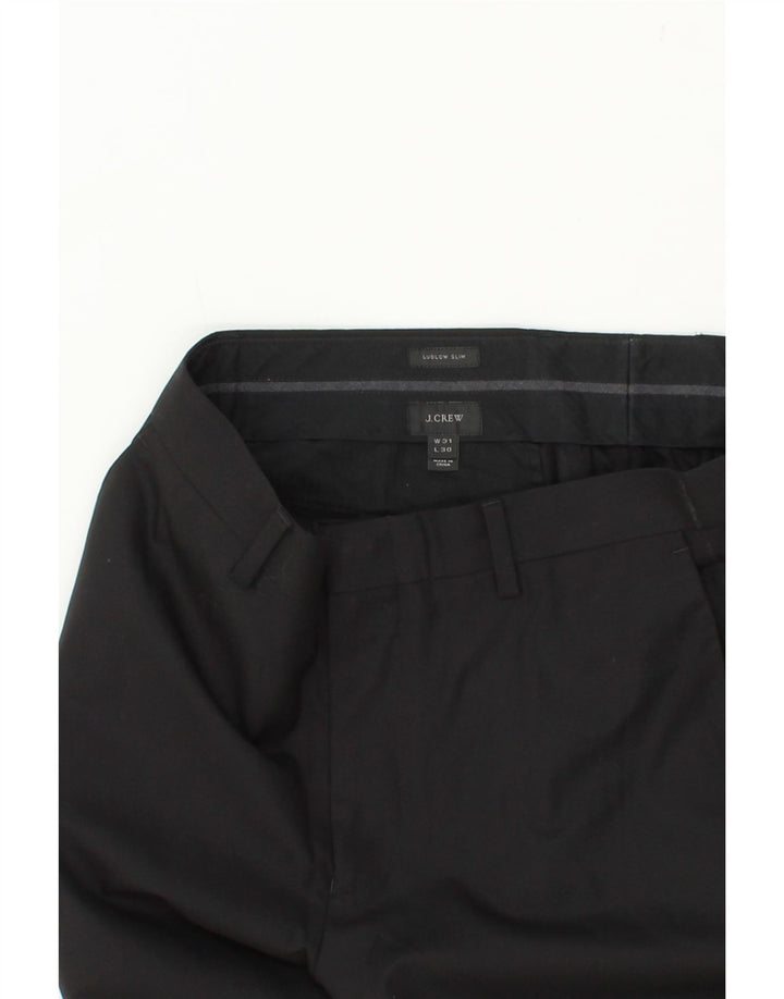 J. CREW Womens Ludlow Slim Chino Trousers W31 L26 Black Wool Vintage J. Crew and Second-Hand J. Crew from Messina Hembry 