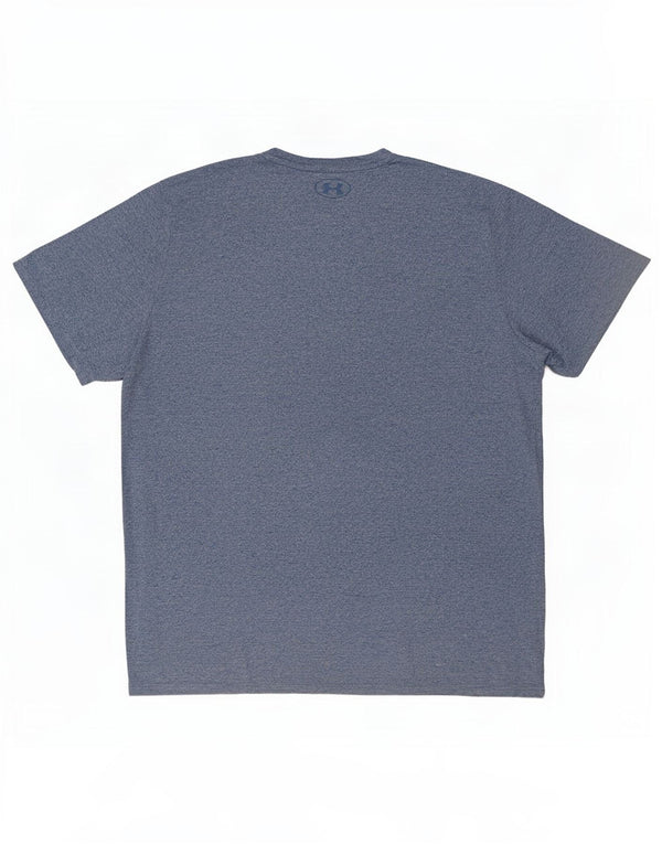 Maglietta Under Armour da uomo Heat Gear, vestibilità ampia, grande blu screziato