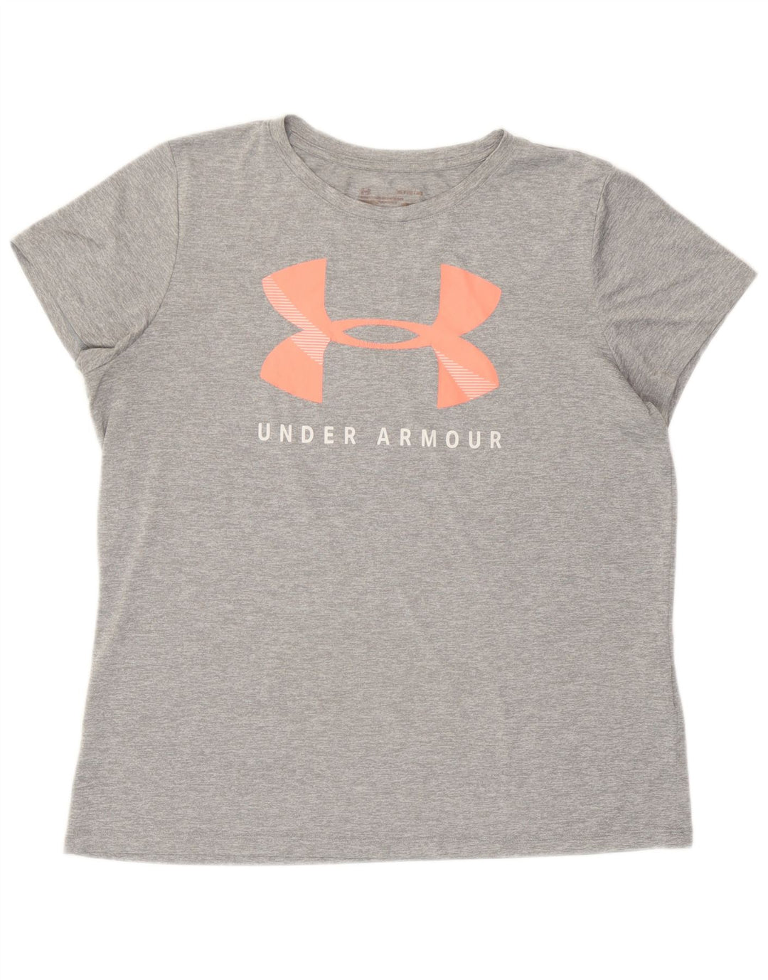 Maglietta grafica da donna Under Armour Top UK 18 XL Poliestere chiazzato grigio