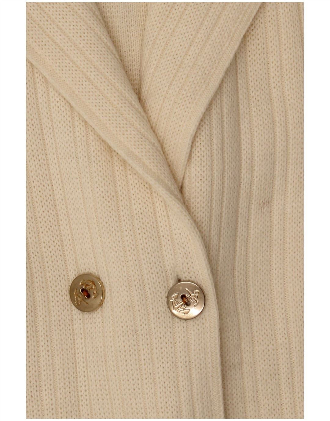 Maglione cardigan doppiopetto oversize da donna CAGI IT 34 2XS Bianco sporco