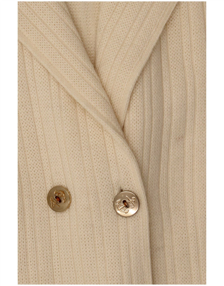 Maglione cardigan doppiopetto oversize da donna CAGI IT 34 2XS Bianco sporco