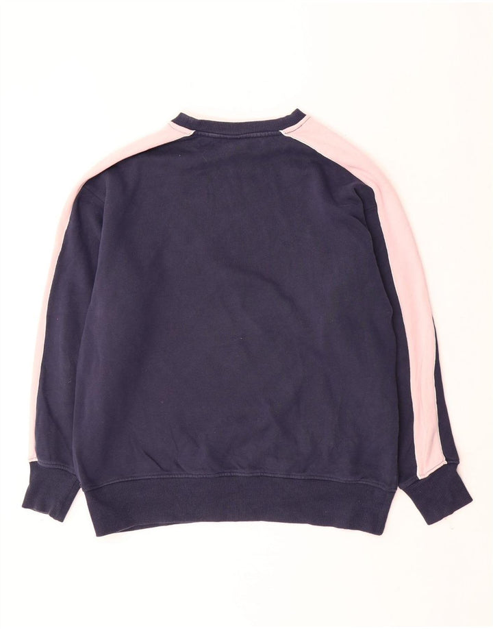 ELLESSE Felpa oversize da donna Maglione UK 12 Medio Blu navy