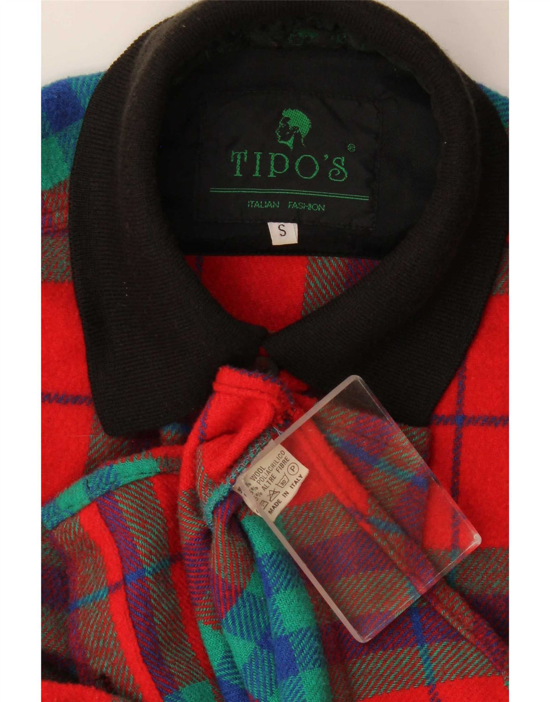 Camicia da uomo in flanella Tipo' S in lana a quadri rossi piccoli