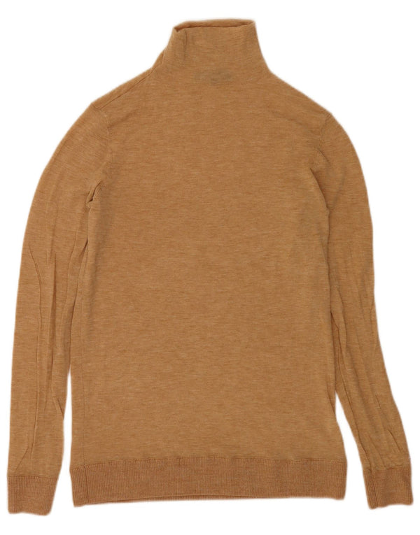 Maglione maglione a collo alto da donna Tommy Hilfiger UK 12 Beige medio screziato