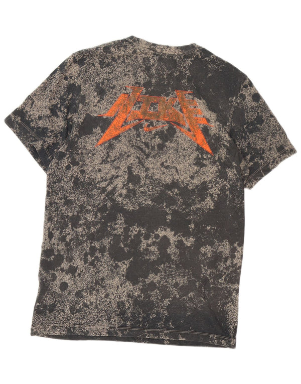 T-shirt grafica Nike Dri Fit da uomo, media, in cotone tie-dye nero