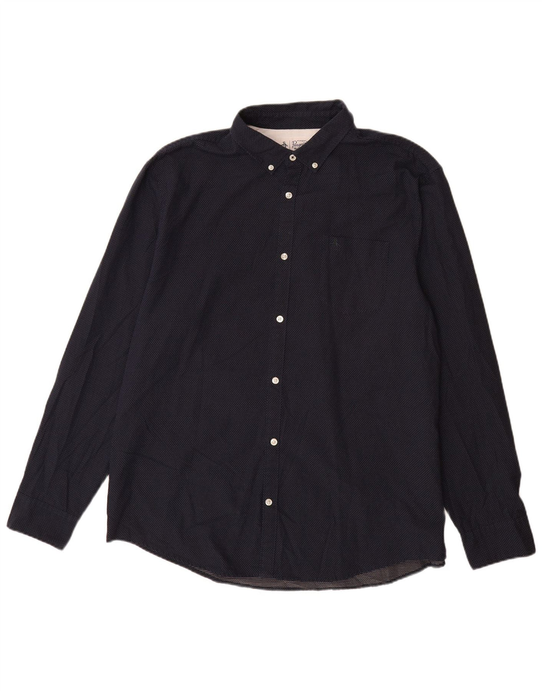 Camicia da uomo Penguin 2XL Cotone maculato blu navy